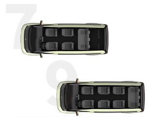 Farizon SV: seat layout options, top view