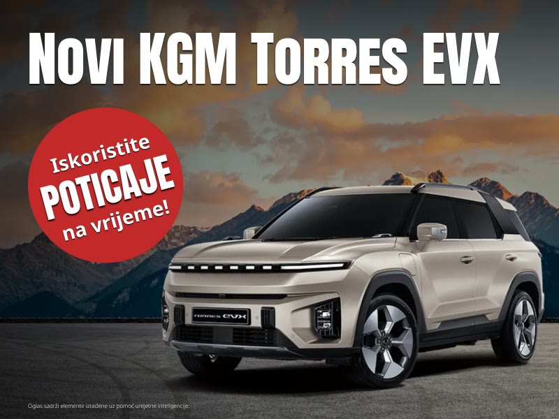 Novi KGM Torres EVX već od 22.499 € uz posebni EV popust i državne poticaje od 9.000 €