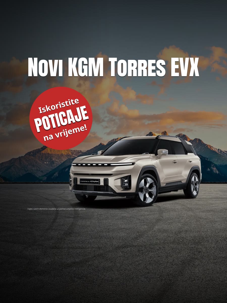 Novi KGM Torres EVX već od 22.499 € uz posebni EV popust i državne poticaje od 9.000 €