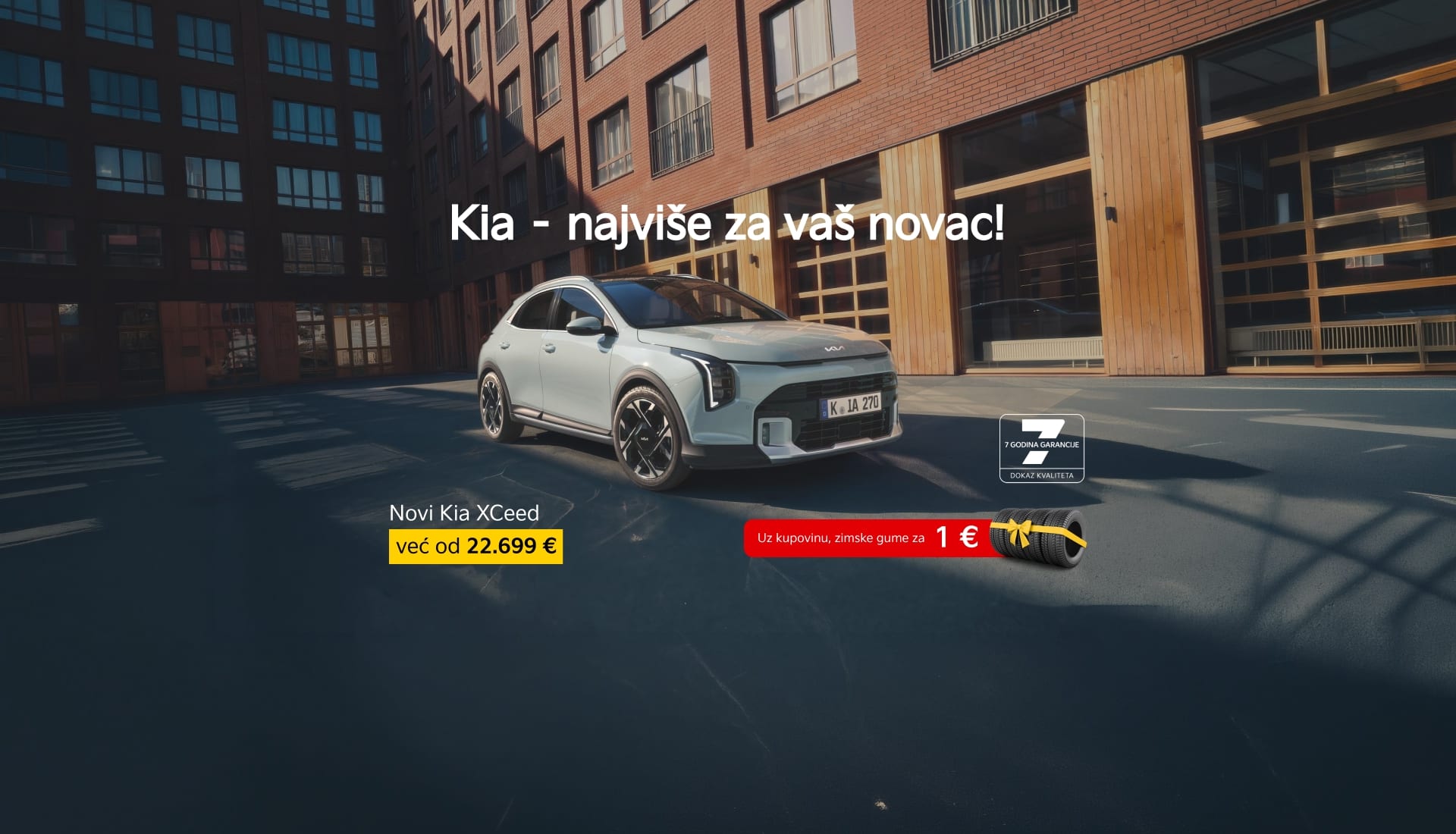 Potpuno novi Kia XCeed već od 22.699 €, uz kupovinu zimske gume za 1 € i 7 godina garancije