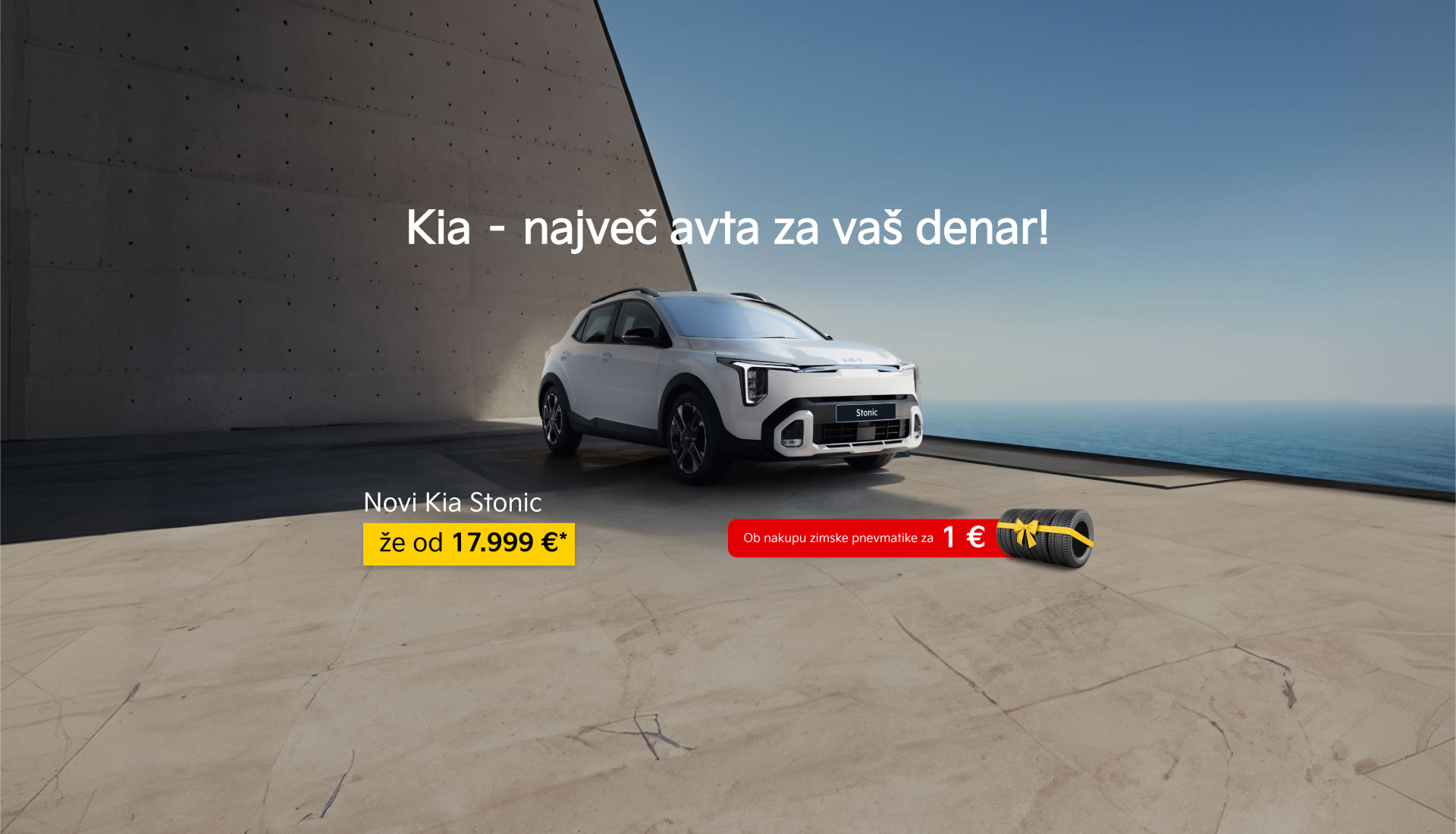 Novi Kia Stonic že od 17.999 € in zimske pnevmatike za 1 € ob nakupu